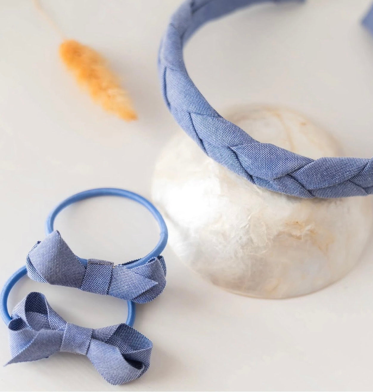 Denim haarband