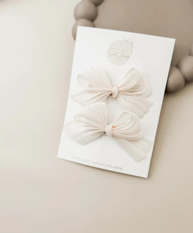 Haarspeldje crème - Bow