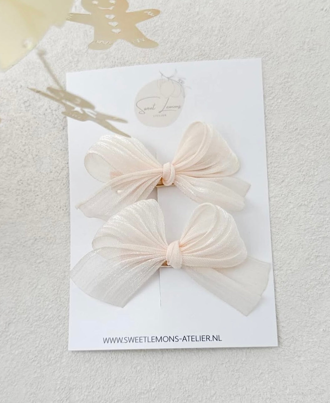 Haarspeldje light pink - Bow